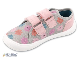 BEFADO 141X001 srebrny kwiatki barefoot