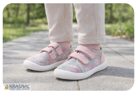 BEFADO 141X001 srebrny kwiatki barefoot