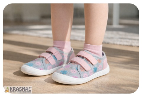 BEFADO 141X001 srebrny kwiatki barefoot