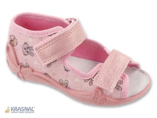 BEFADO 342P071 róż brokat króliczki