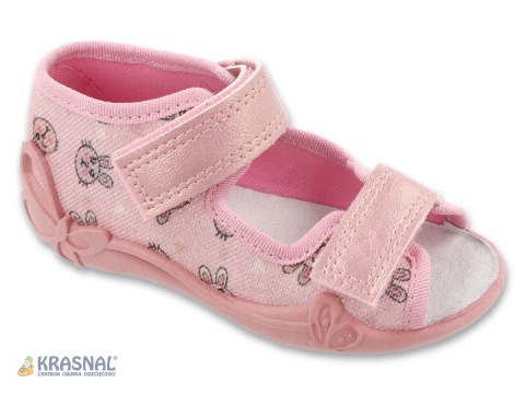 BEFADO 342P071 róż brokat króliczki