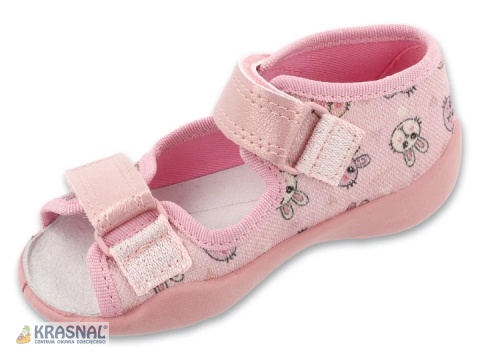 BEFADO 342P071 róż brokat króliczki