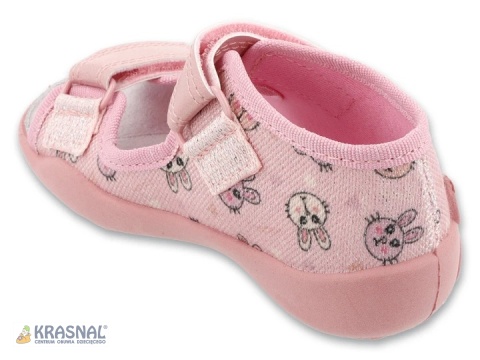 BEFADO 342P071 róż brokat króliczki