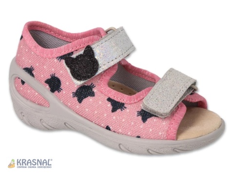 BEFADO 065P004 róż brokat kotki