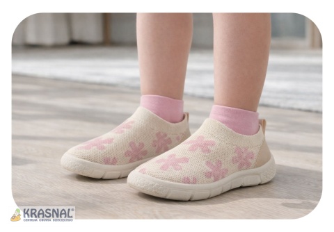 BEFADO 102X047 beż róż kwiatki