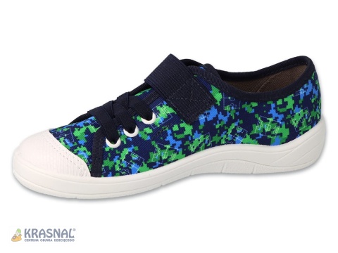 BEFADO 351Y018 granat zieleń piksele