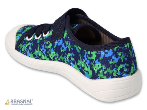 BEFADO 351Y018 granat zieleń piksele