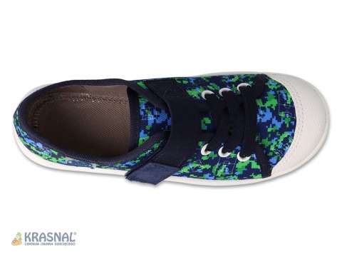 BEFADO 351Y018 granat zieleń piksele