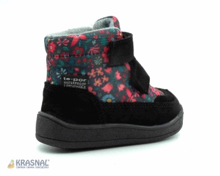 MIDO 6206 czarny kwiatki barefoot