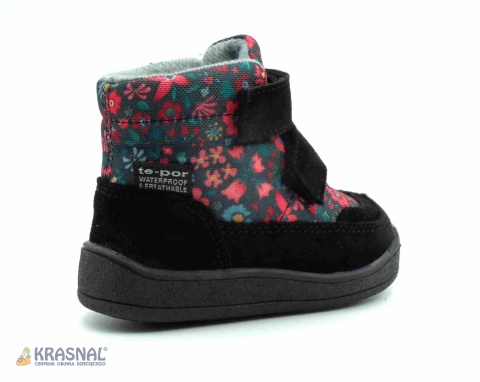 MIDO 6206 czarny kwiatki barefoot