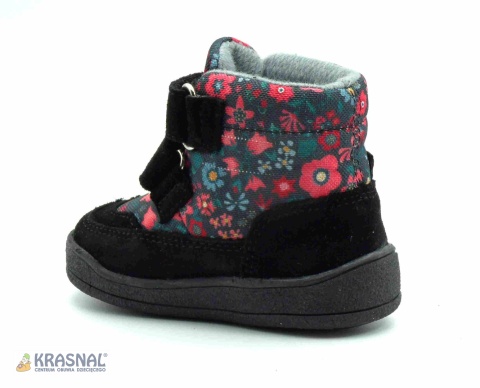 MIDO 6206 czarny kwiatki barefoot