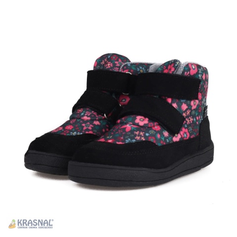 MIDO 7206 czarny kwiatki barefoot