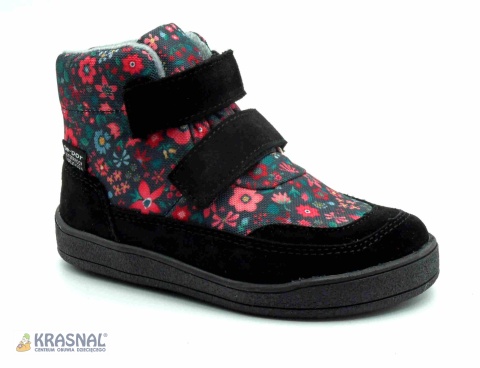 MIDO 7206 czarny kwiatki barefoot