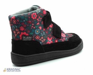 MIDO 7206 czarny kwiatki barefoot