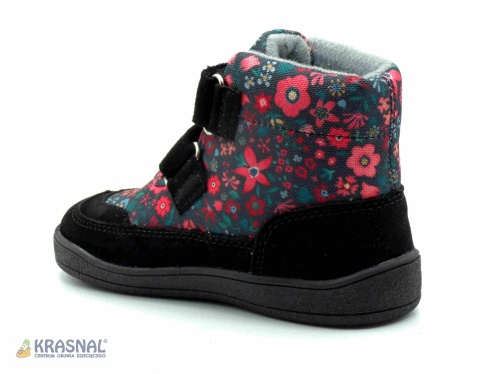 MIDO 7206 czarny kwiatki barefoot