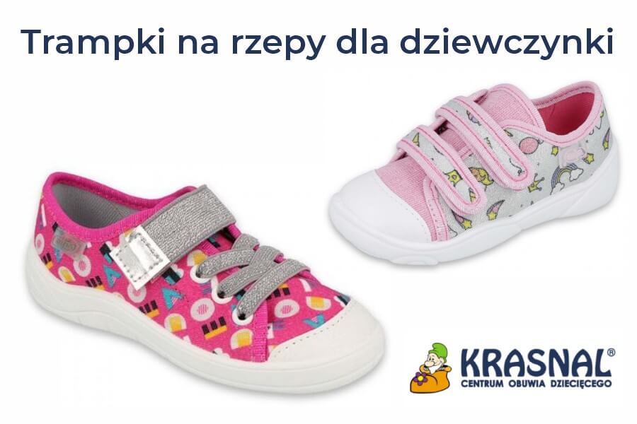 Trampki na rzepy dla dziewczynki